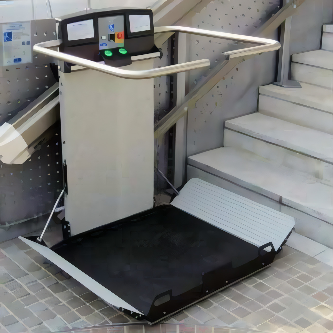 Plataforma salvaescaleras X3 para escalera recta