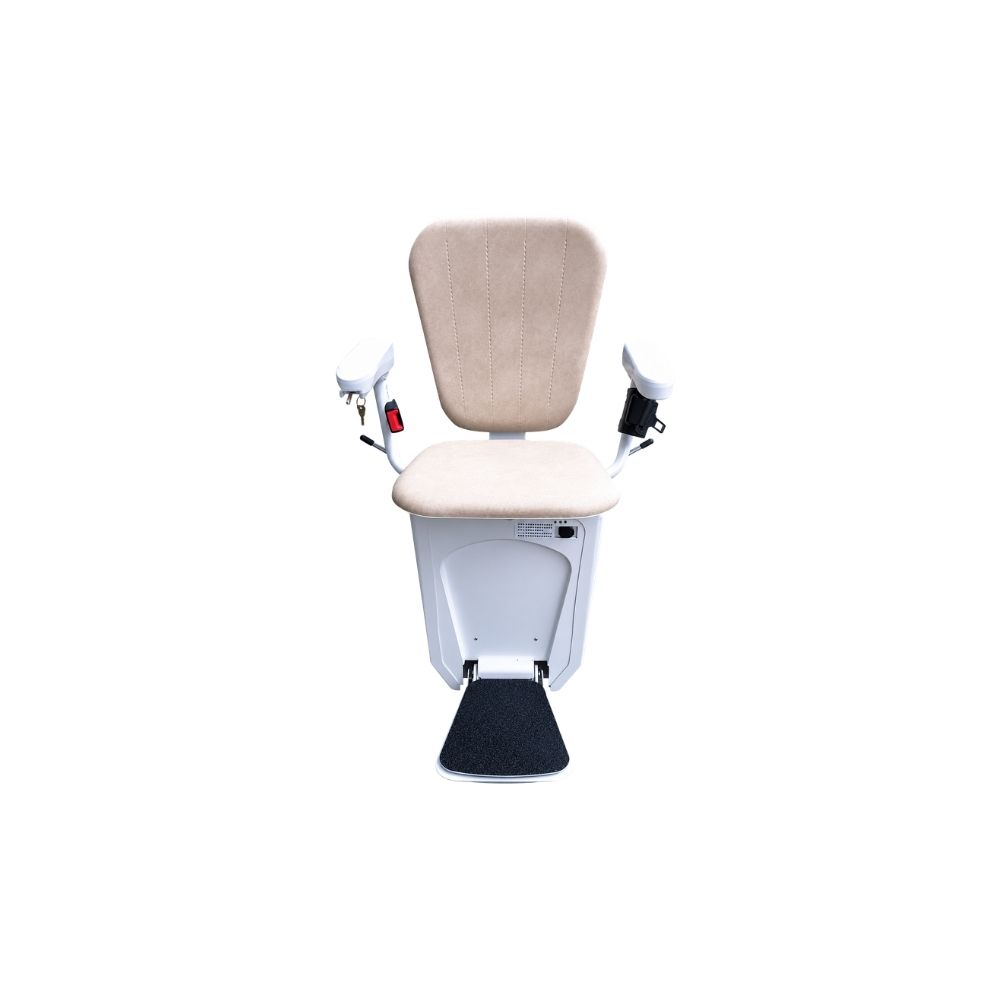 Silla salvaescaleras Stannah Everest para exterior, tramo curvo